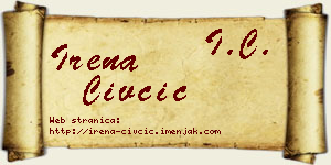 Irena Čivčić vizit kartica